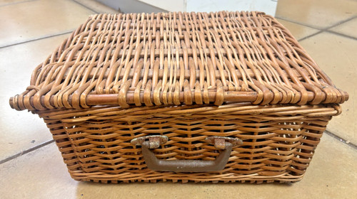 Vintage wicker picnic - wicker, basket
