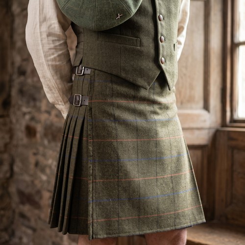 Brown herringbone estate tweed - herringbone,