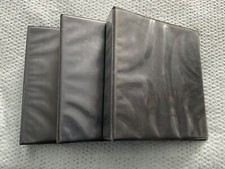 Three Black Plastic Covered Large Capacity Ring Binders