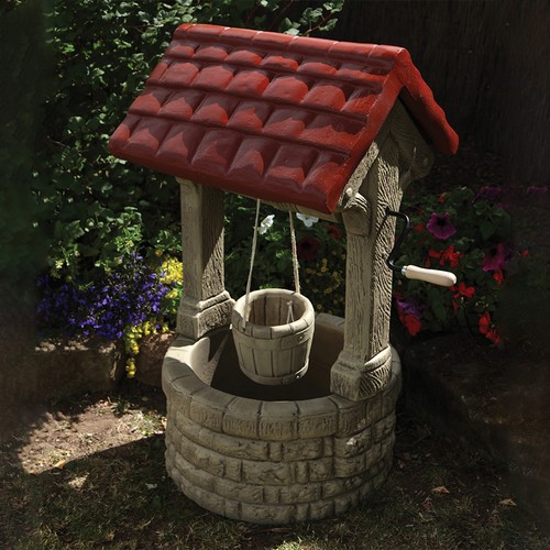 Wishing well feature stone - wishing,