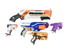 Nerf N-Strike Elite Bundle 5x Foam Dart Shooters Roughcut Disruptor Firestrike