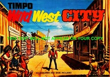 TIMPO TOYS WILD WEST CITY NEW A5 FANTASY SHOP COUNTER DISPLAY POSTER ADVERT
