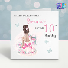 Personalised Ballet Card, Ballerina Birthday card, Dancer Card, Girls Card