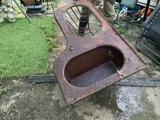 ANTIQUE CAST IRON CORNER STABLE HAY HORSE FEEDER MANGER