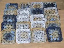 New hand made crochet granny squares x 20 FREE P&P 