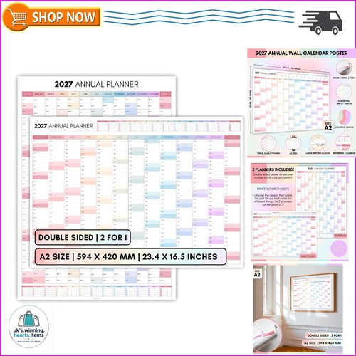 2027 monthly wall planner a2 - 2027,
