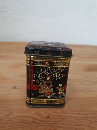 Black jap tea tin - black,