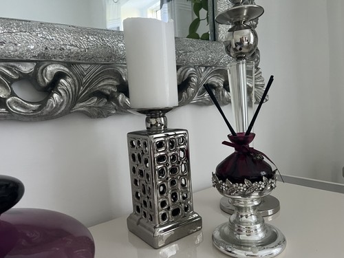 Large decorative candle - decorative, holder