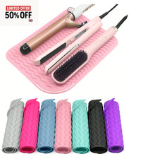 PREMIUM HEAT RESISTANT SILICONE MAT/POUCH for HAIR STRAIGHTENERS & CURLING IRONS