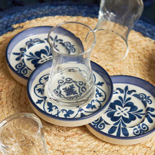 Zeher Blue Turkish Tea Glasses