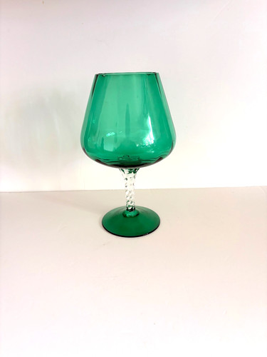 Vintage style green art glass - green,