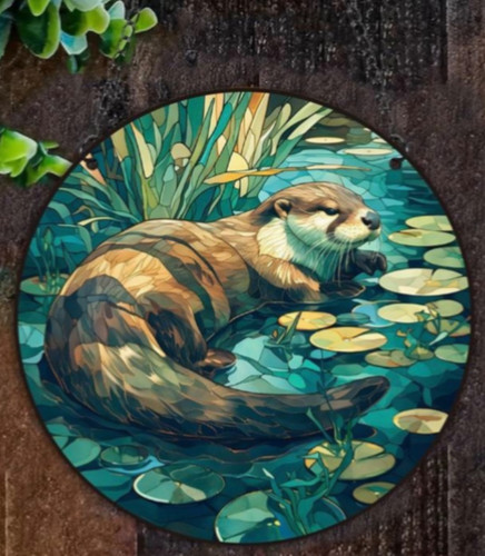 Otter suncatcher acrylic 15cm - acrylic,