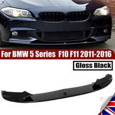 FOR BMW 5 SERIES F10 F11 FRONT BUMPER SPLITTER LIP GLOSS BLACK 2011-2016 M SPORT