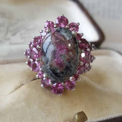 925 sterling silver - ring,, ruby