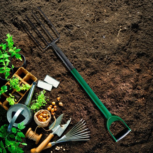 New garden border digging fork - garden,