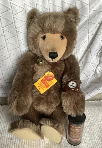 Rare brown steiff watch teddy - ,