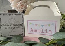 Personalised Childrens Kids Wedding Activity Pack Party Bag Favour Box