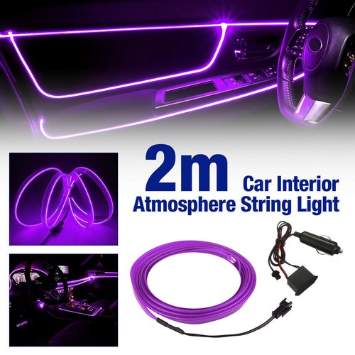 6ft purple led car - 2m/6.6ft,