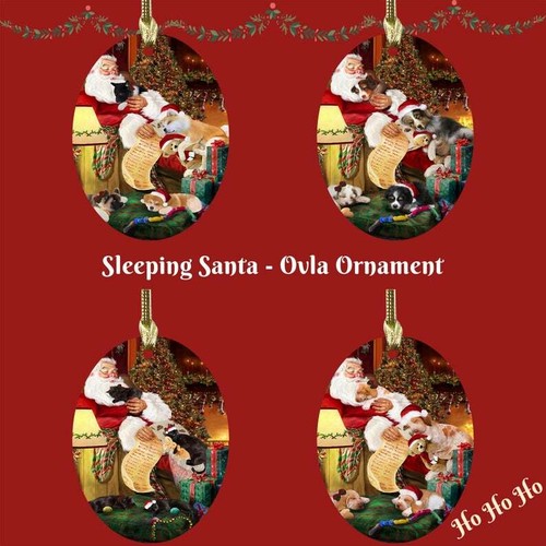 Santa sleeping with gifts - santa,