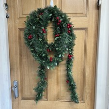5 Metre Christmas Tinsel Garland with Holly & Berries Christmas Decoration