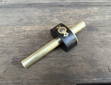 Vintage Ebony & Brass Mortice