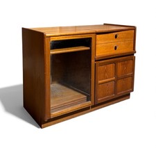 NATHAN SQUARES TEAK MEDIA CABINET HI FI CABINET SIDEBOARD MID CENTURY RETRO