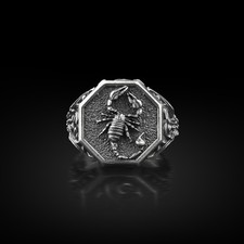 Scorpion Signet Ring Sterling