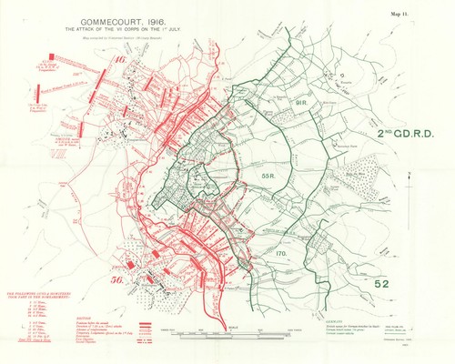 Gommecourt 1916 vii corps - gommecourt,,