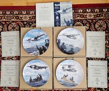 ROYAL DOULTON BONE CHINA 4 X PLANE PLATES "GUARDIANS OF THE SEA" SERIES -GT17
