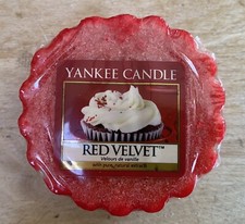 RED VELVET YANKEE CANDLE WAX TART DISCONTINUED CAKE SWEET BROWN SUGAR YUMMY