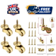 Set of 4 Solid Brass Castors