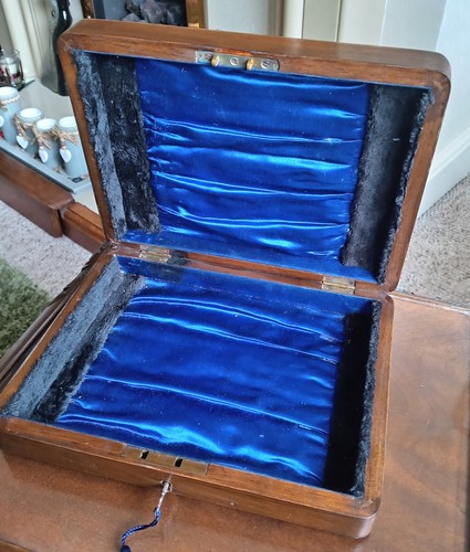 Edwardian oak box with - oak,