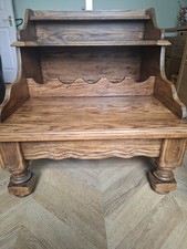Vintage Antique Solid Oak End