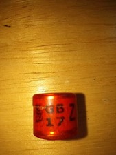 Vintage Aluminium Racing Pigeon Leg Band Ring GB 17 Z