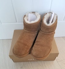 AUS WOOLI Bondi Australian Sheep Skin Winter Boots Chestnut Tan Size UK 7 / 40