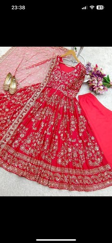 Stunning red anarkali dress - stunning,