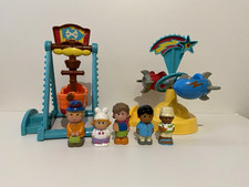 ELC Happyland Fairground Rockets & Pirate Ship With 5 Figures