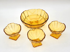 Vintage Art Deco Amber Glass