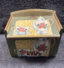 Anister Gifts VTG 80’s Decoupage Painted Recipe Spice Box Kitchen Storage Decor