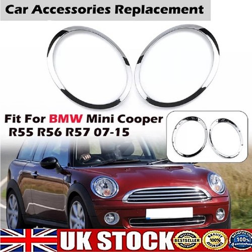 Chrome headlight trim ring - 2x,