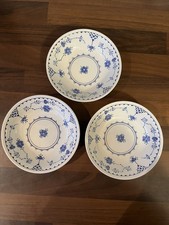 FURNIVALS Blue white DENMARK small bowls shallow olive side vintage 5”
