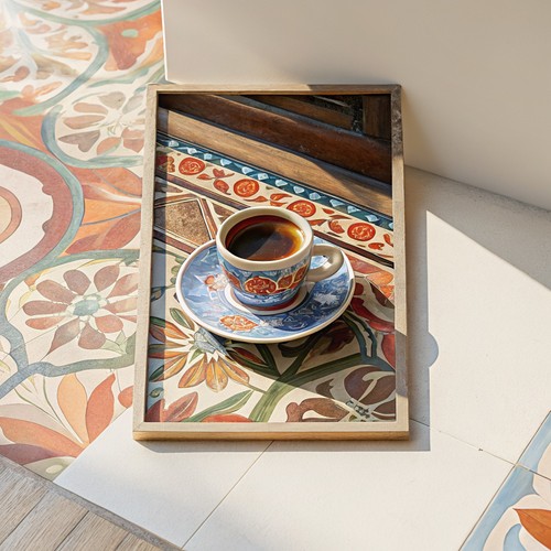 Cup coffee tiled table - cup,
