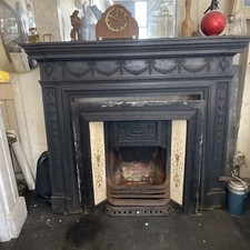 A Victorian Cast Iron Fire Mantelpiece