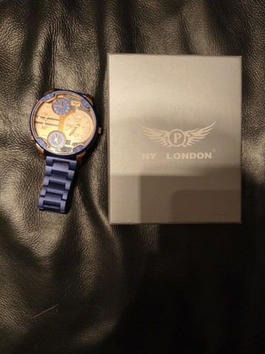 London watch blue gold - watch,