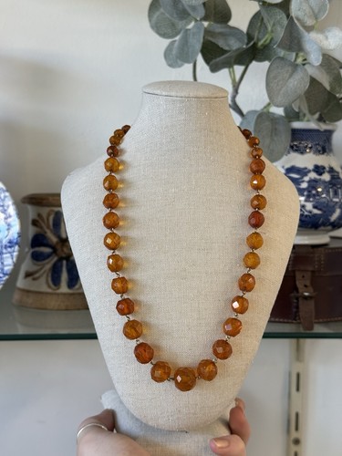 Antique baltic amber necklace - antique,
