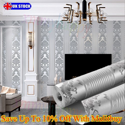 Embossed silver grey - embossed, damask