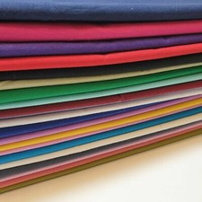 *END OF SEASON SALE* Plain 100% Cotton Fabric Quilting Material 50 Colors 44"
