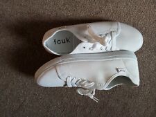 Unisex Branded FCUK White Trainers Size UK 10