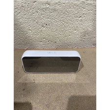 White LED Digital Alarm Clock Snooze USB Charging Port Voice Assistant for Parts