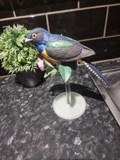 Franklin Mint Tropical Birds and Flowers Series Blue Bird